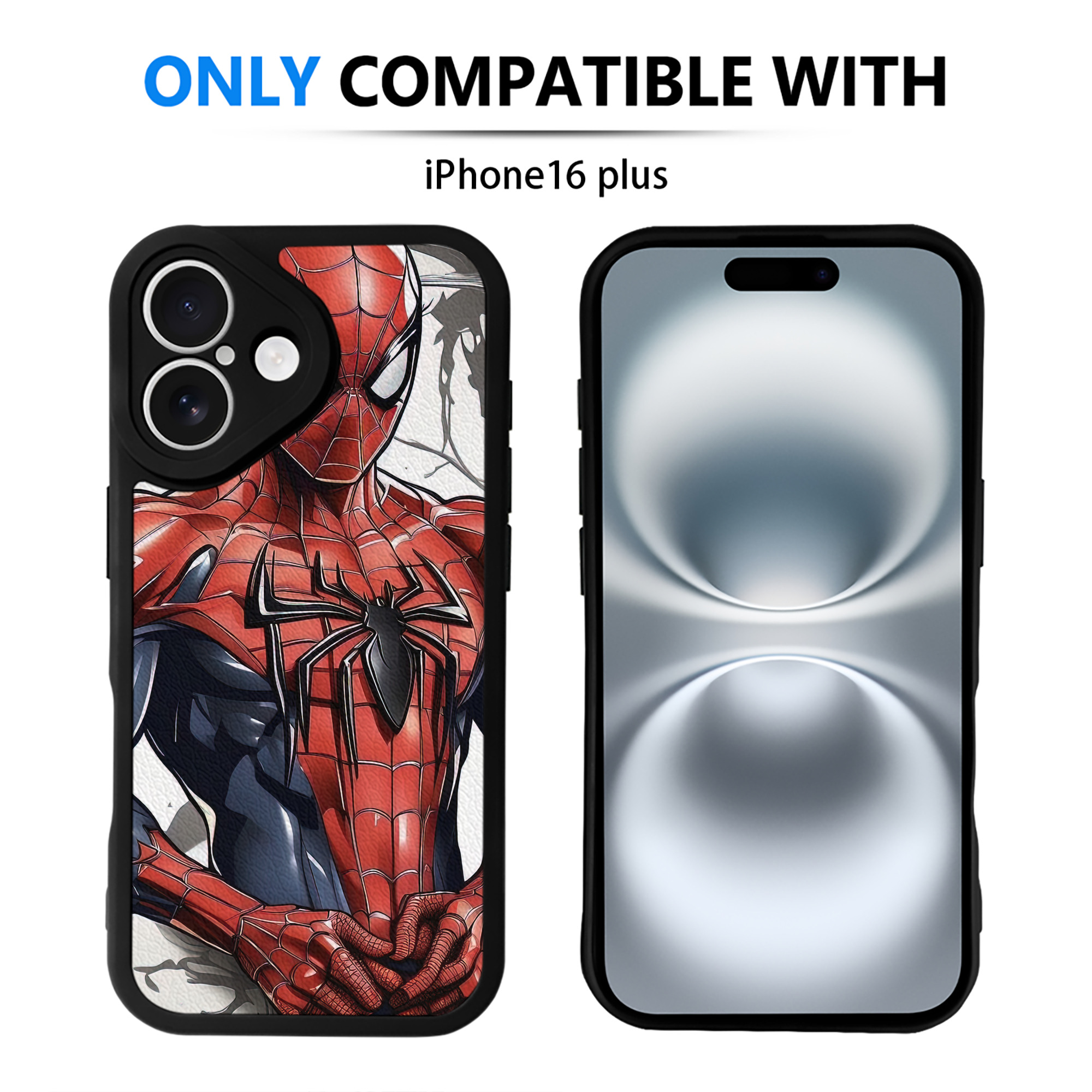 Spider Man スパイダーマン 【iPhone 16シリーズ対応】シリコンスマホケース（レザー調） 材質：シリコン